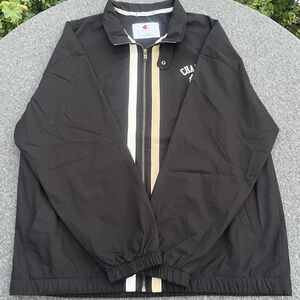 Champion Men's Black Track Jacket with Stripe